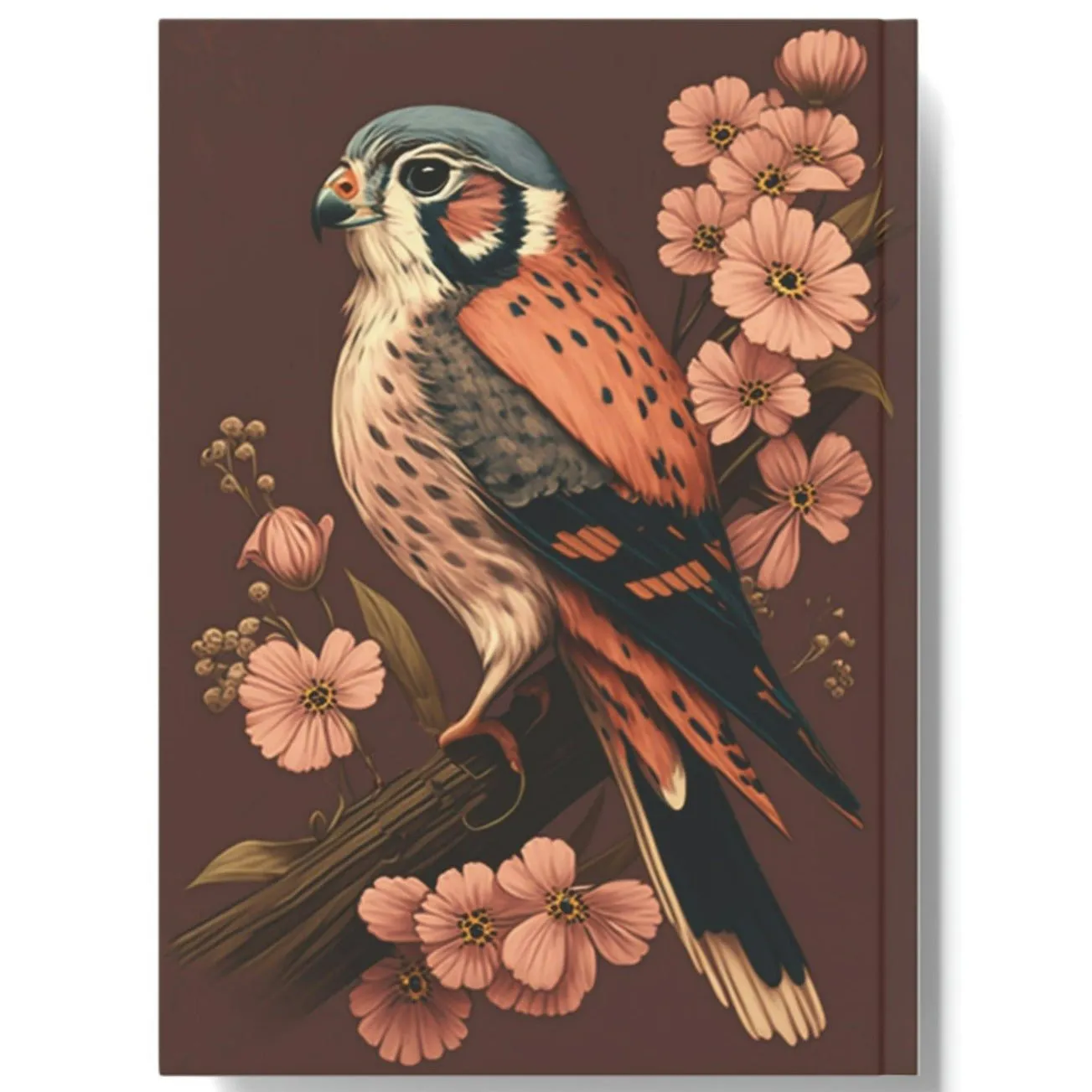 Perched American Kestrel Hard Backed Journal