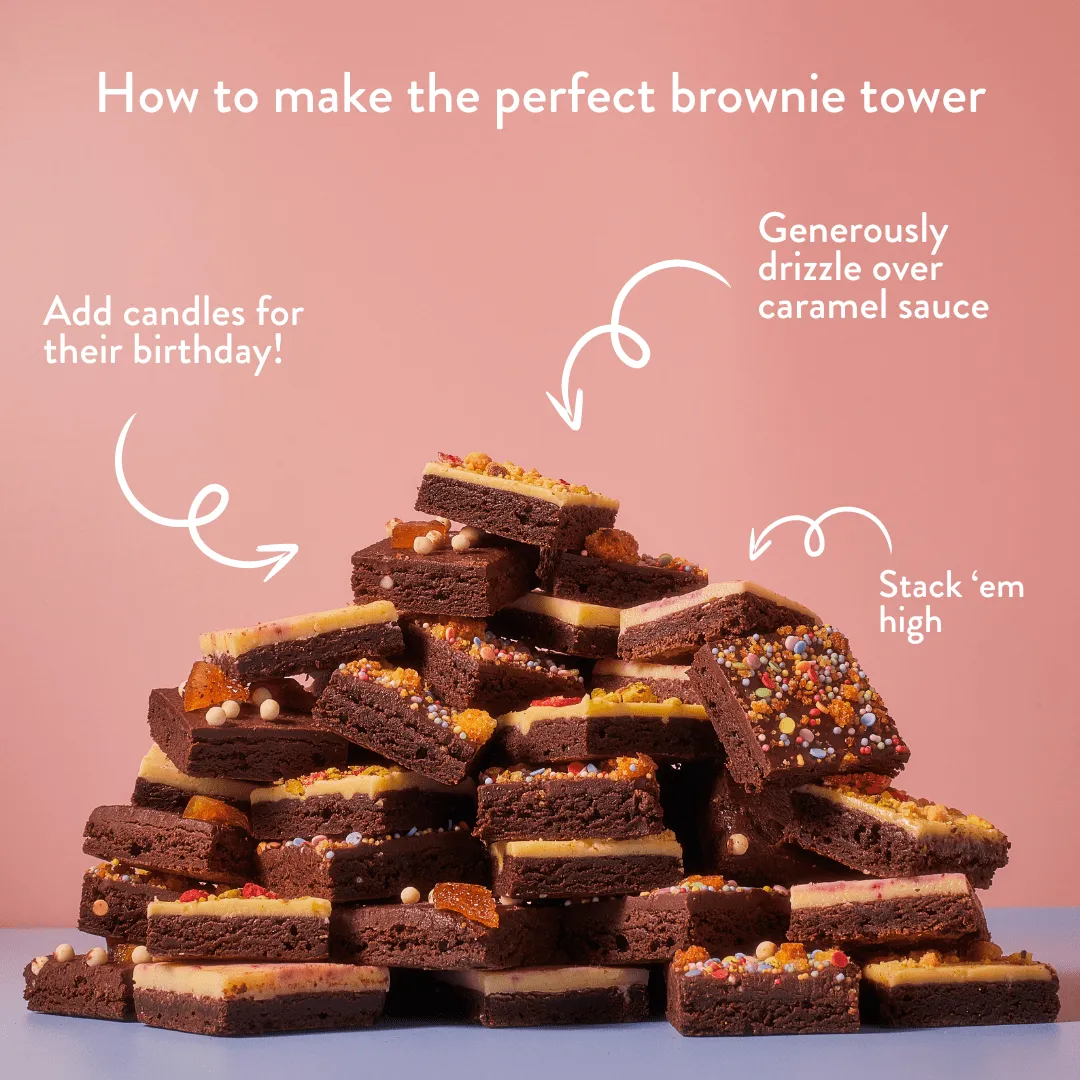 The Birthday Brownie Tower