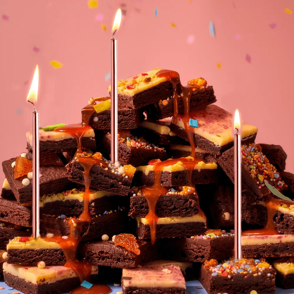 The Birthday Brownie Tower